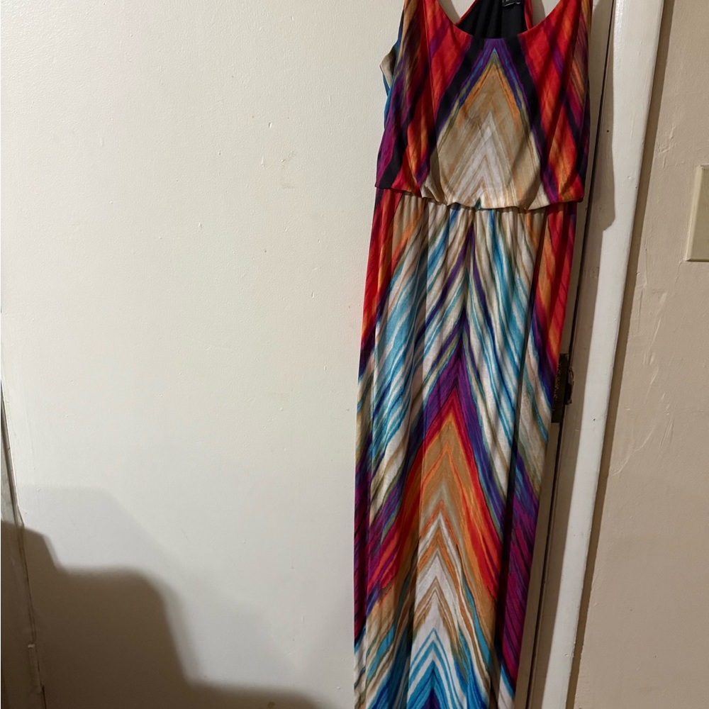 💚💚💚VENUS Colorful Chevron Maxi Dress